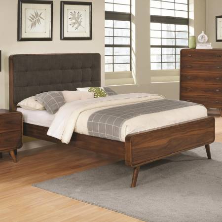 Robyn Queen Bed with Tufted Upholstered Headboard